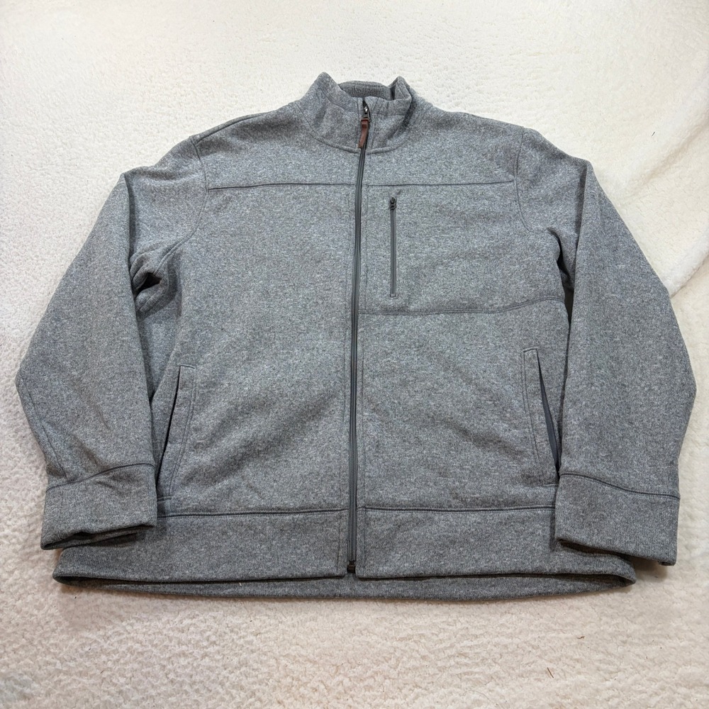 Goodfellow & Co Jacket Mens XL Gray Full Zip Fleece Lined Mock Neck F16818230
